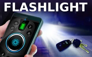 Brightest flashlight app that offers a magnifying feature to aid in viewing small text or objects.