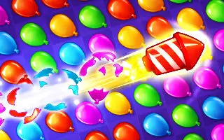 Colorful balloons match-3 game with levels & challenges filled with fun and excitement.