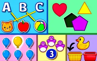 Kids game is a free educational app for toddlers, offering offline games that enhance memory, coordination, and motor skills.