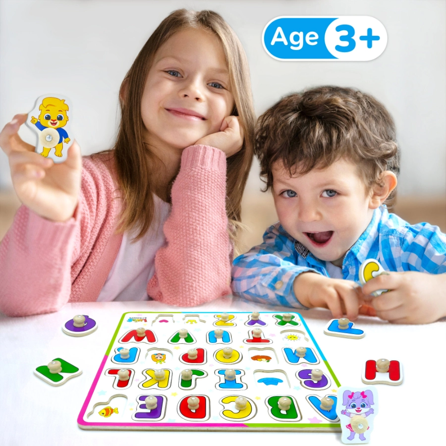 colorful and interactive educational wooden puzzle toy